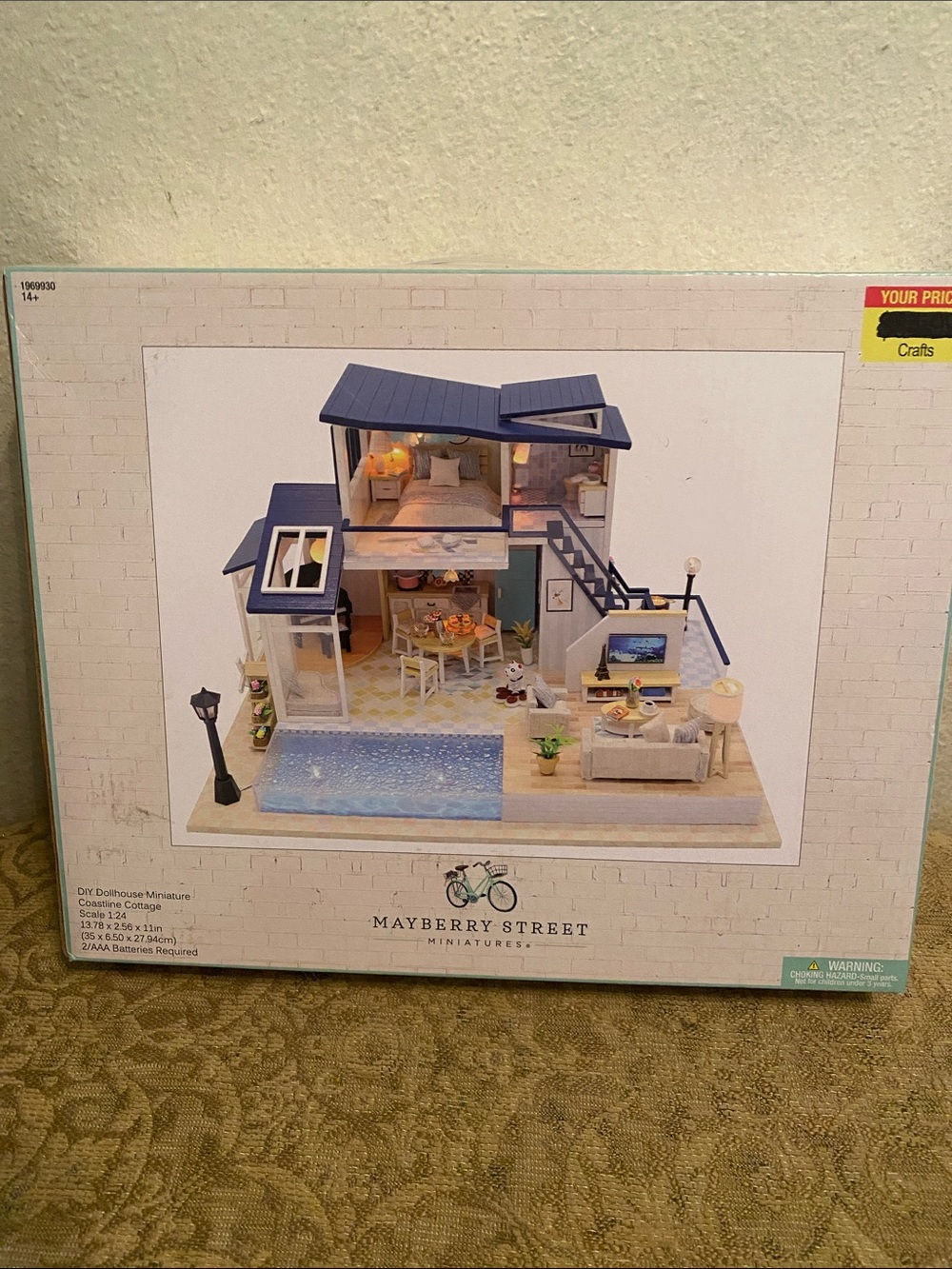Mayberry Street Miniatures Blue & White Dollhouse Building Kit